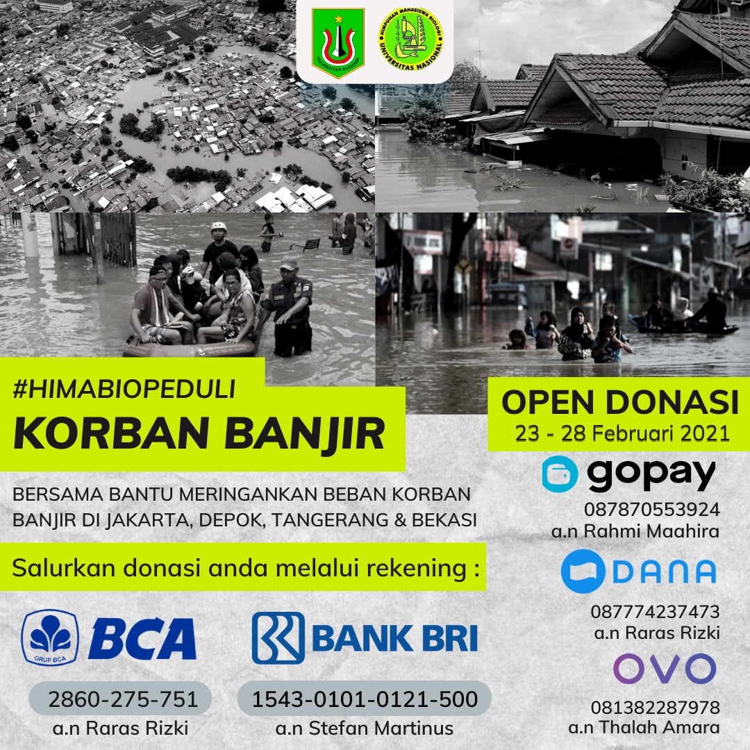 You are currently viewing Mahasiswa Fakultas Biologi Universitas Nasional Peduli Korban Banjir