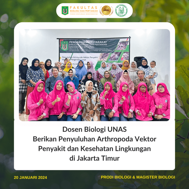 Read more about the article Dosen Biologi Unas Berikan Penyuluhan Arthropoda Vektor Penyakit dan Kesehatan Lingkungan di Jakarta Timur