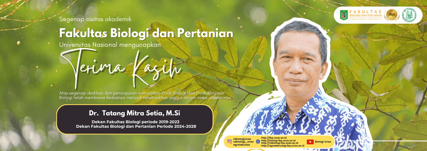 Selamat dan Terima Kasih, Bapak Dr. Tatang Mitra Setia, M.Si.!